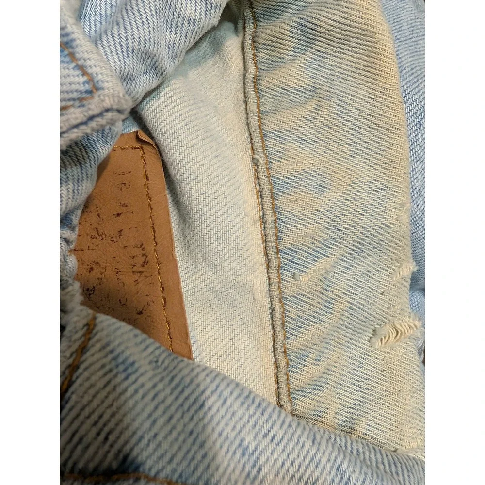 Vintage Levis 57503 Orange Tab Denim Trucker Jacket Light Wash Mens XL USA Made